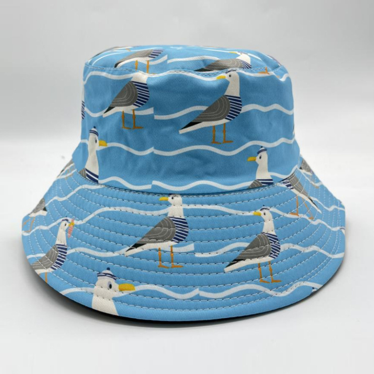 Summer Fashion Designer Reversible Custom Printed Pattern Bucket Hat