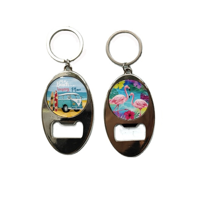 Customized Alloy Metal Beach Souvenir Surfboard Bottle Opener Keychain