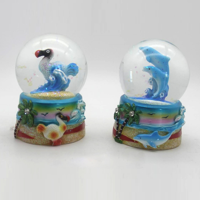 Factory Custom Logo Resin Dodo Madagascar Mauritius Reunion Island Souvenir Snow Globe