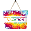 Custom Logo Tropical Printing Canvas Seaside Summer Souvenir Fiji Beach Tote Bag