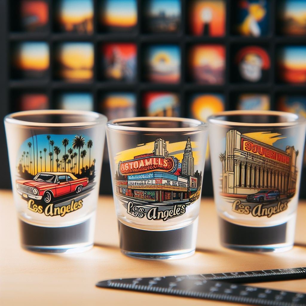 Custom Logo 1.5oz USA City Souvenir Los Angeles Shot Glasses