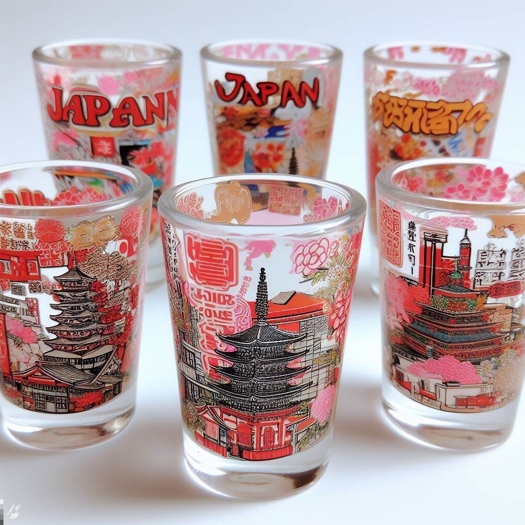 Custom Logo Decorative Japanese Souvenir Shot Glasses