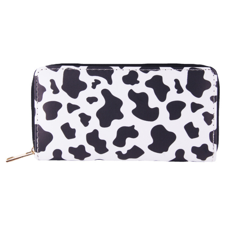 Wholesale Custom PU Women Mini Coin Purse Cute Cow Print Purse