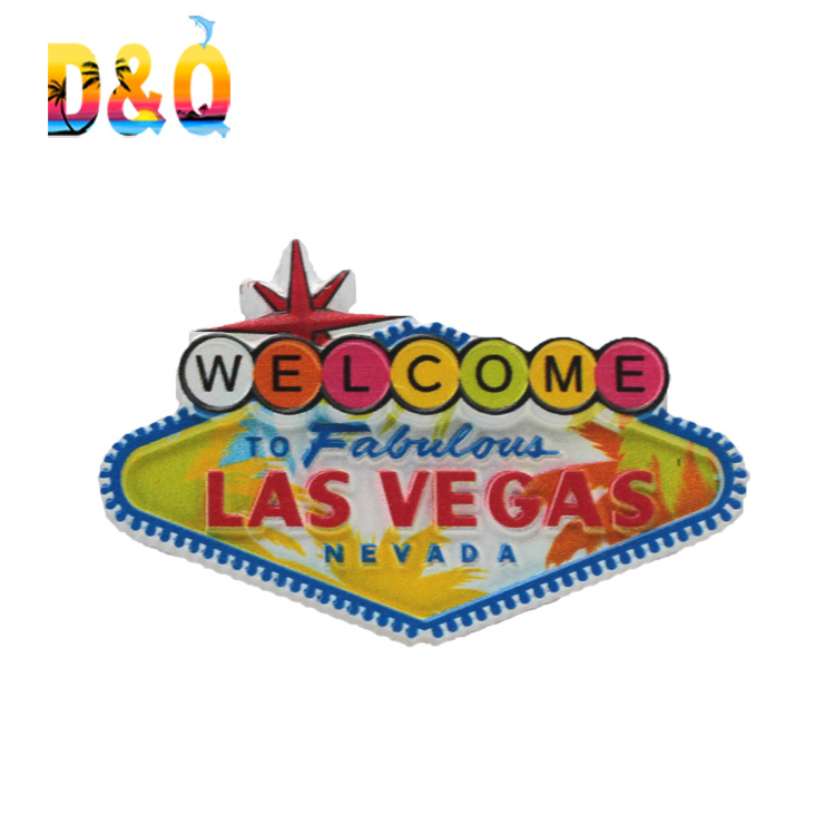 Wholesale Custom Resin Printing Welcome to Las Vegas Tourist Gift Las Vegas Souvenir Fridge Magnet