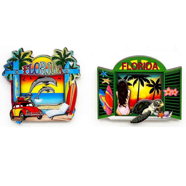 Custom Logo Beach Travel MDF Polynesia Souvenirs Fridge Magnet