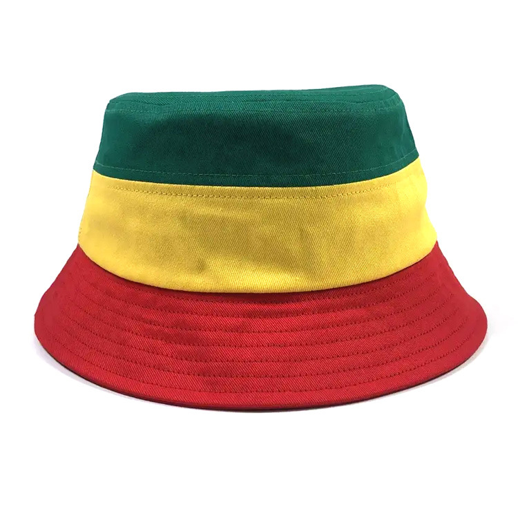 Custom Logo Printing Cotton Red Yellow Flag Color Souvenir Spain Bucket Hat