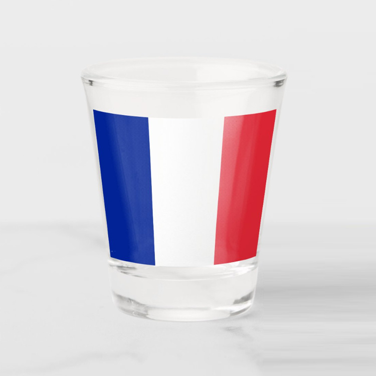 Wholesale Custom Logo Travel Gift France Flag Souvenir Paris Shot Glass