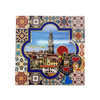 Wholesale Custom Espana Spain Souvenir Mosaic Coaster Ceramic Coffee Table Cork Coaster Set