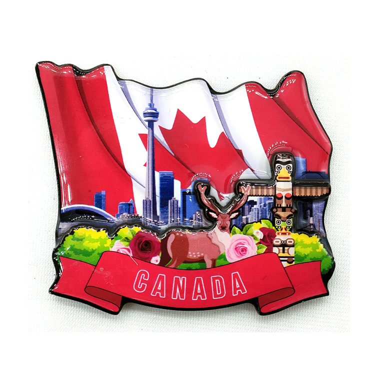 Manufacturer Customized MDF Wood Vancouver Canadian Canada Souvenirs Fridge Magnet