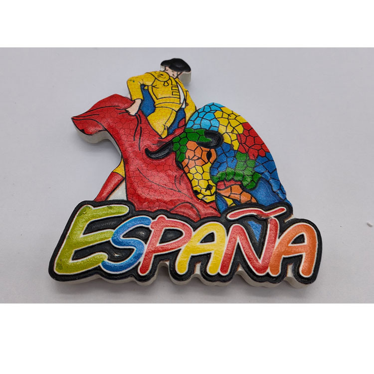 Llavero De Wholesale Custom Resin Printing Travel Gift Spain Souvenir Barcelona Magnet