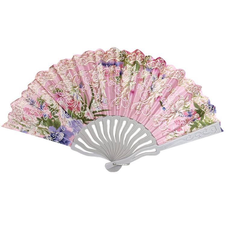 Factory Customized Logo Printing Foldable Tourist Souvenir Plastic Hand Fans Wholesale Custom Hand Fan for Women