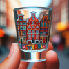 Customized Logo Netherlands Landmarks Shotglass Holland Amsterdam Souvenir Shot Glass