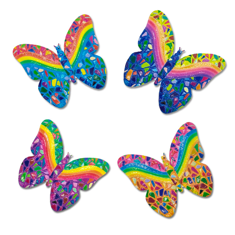 Wholesale Custom Resin 3D Mosaic Barcelona Spain Souvenir Butterfly Fridge Magnet