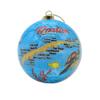 Custom Printing Christmas Tree Decor Souvenir Gift Sea Turtle Beach Design 8cm Foam Christmas Ball