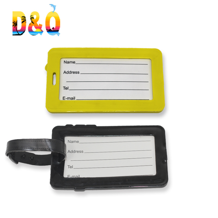 Wholesale Sublimation Travel Souvenir Gift Luggage Tag Custom PVC Silicone Luggage Tag