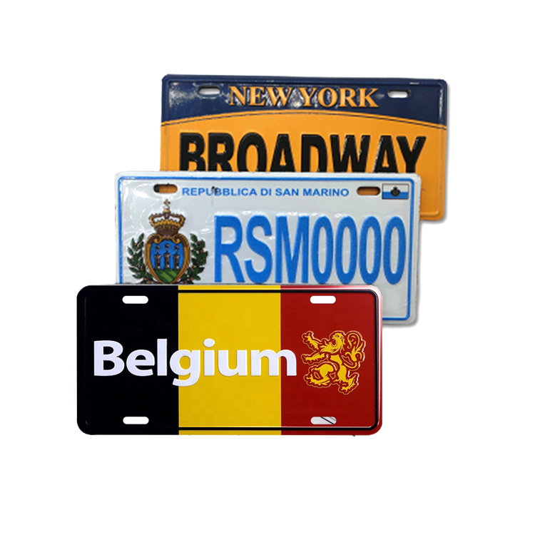 Customized Aluminum Metal 3D Mini License Plate USA Colorado Souvenir Magnets