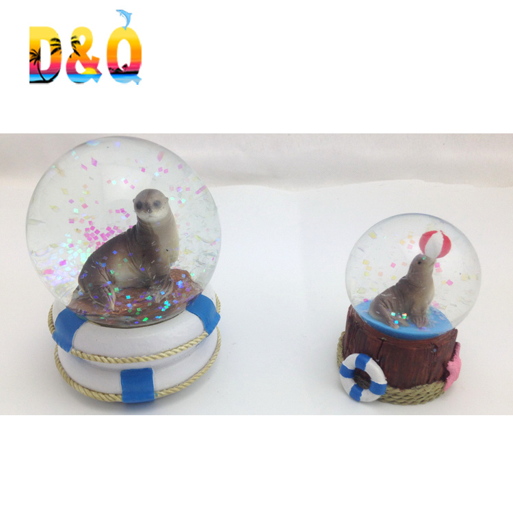 Polyresin Craft Factory Custom 3D Animal Snow Globe for Promotion Gift