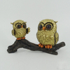 Resin Ornament Indoor Home Decor Animal Figurine Golden Owl Statue