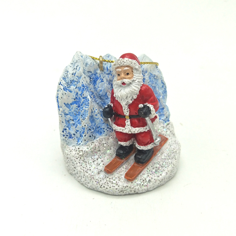 Christmas Craft Resin Santa Claus Ornament Christmas Tree Hanging