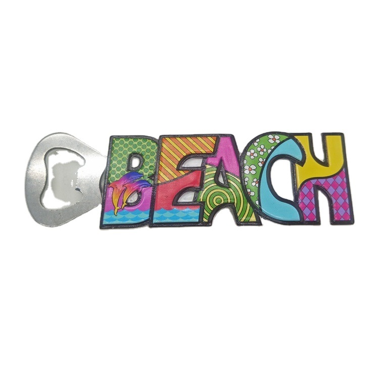 Custom Logo Printing Resin Refrigerator Sticker Ocean Sunset Series Beach Souvenir Fridge Magnet