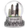 Customized Resin 3D Famous Building Water Globe Skyline United States City Chicago Souvenir Snow Globe