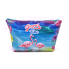 Custom Printing PU Leather Tourist Souvenir Seasidetravel Women Waterproof Beach Cosmetic Makeup Bag