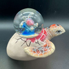 Factory Wholesale Custom Polystone Turtle Snowglobe Beach Souvenir Turtle Snow Globe