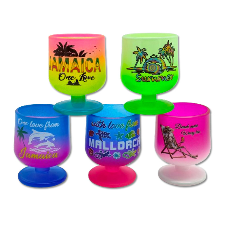 Factory Custom Logo 1.5 Ounce Caribbean Map Design Shot Glass Souvenir Turks an Caicos Shot Glasses