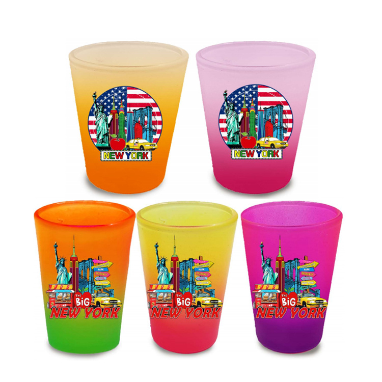 Customized Decal Logo Bridge San Francisco Souvenir Clear 1.5oz Shot Glass