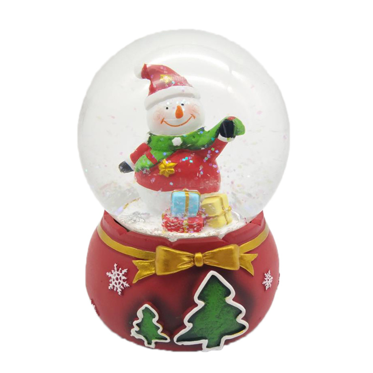 Custom Luxury Big 100mm Large Christmas Snow Globe with Music