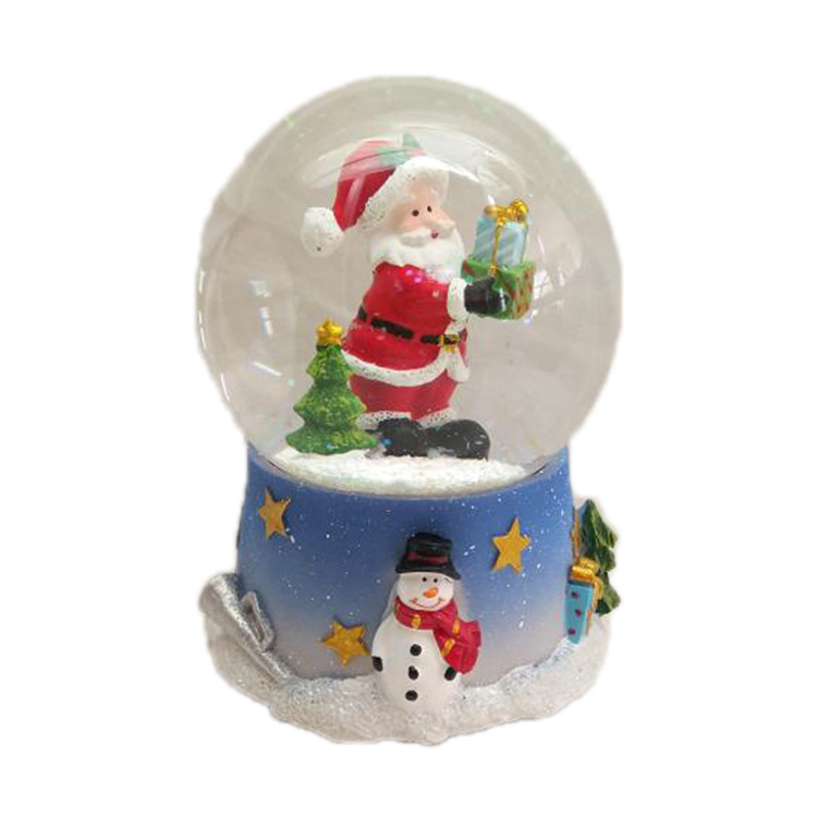 Custom Luxury Big 100mm Large Christmas Snow Globe with Music