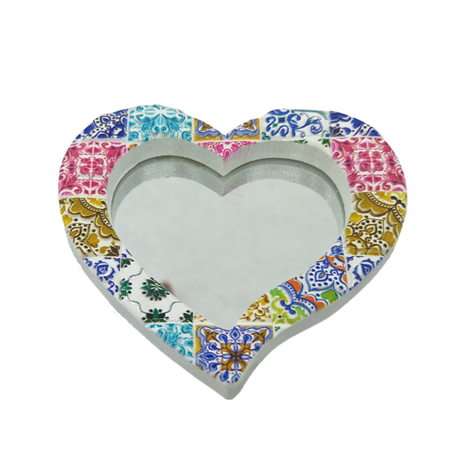 Resin Printing Heart Shape Magnet Mirror Fridge Magnet