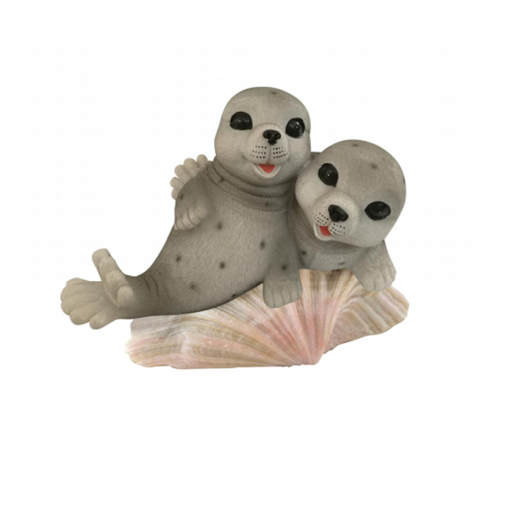 Custom Cute Resin Sea Animal Figurine Seal Statue