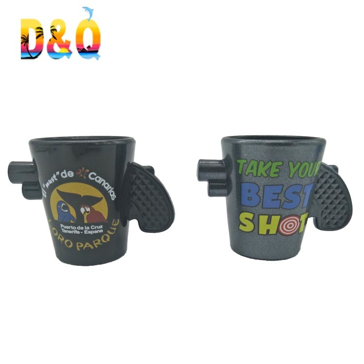 Wholesale Customized Logo Printed Unique Shape Gun Shot Glass