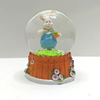 Custom Resin Animal Rabbit Snow Globe Easter Snow Globe for Easter Holiday Gifts