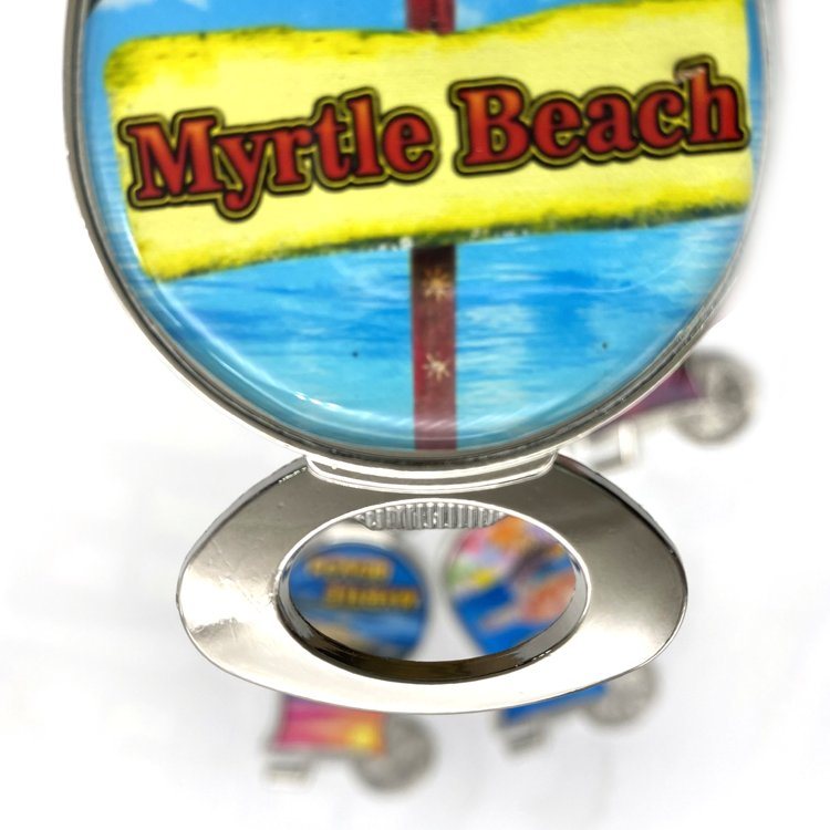 Customize OEM Wholesale Personalized Zinc Alloy Tourist Souvenir Fridge Magnet Ocean Bottle Opener for Beach