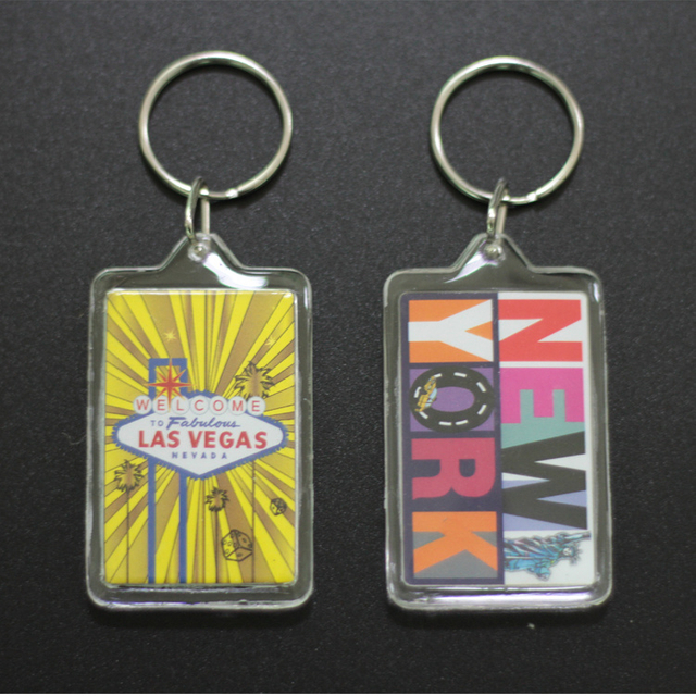 Custom Shape Plastic Acrylic Keychain for Souvenir Gift