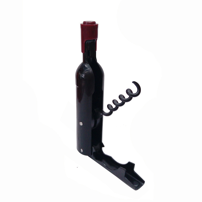 Custom Logo Wine Bottle Shape Bottle Opener Wine Opener with Fridge Magnet