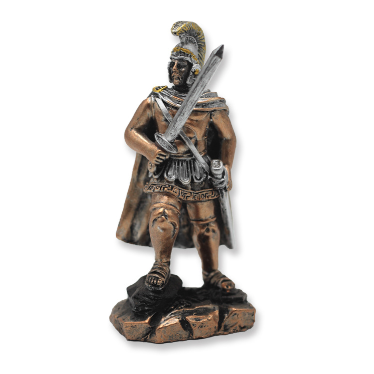 Custom Europe Greek Medieval Resin Character Model Resin Soldier Knight Figurine Bronze Statue