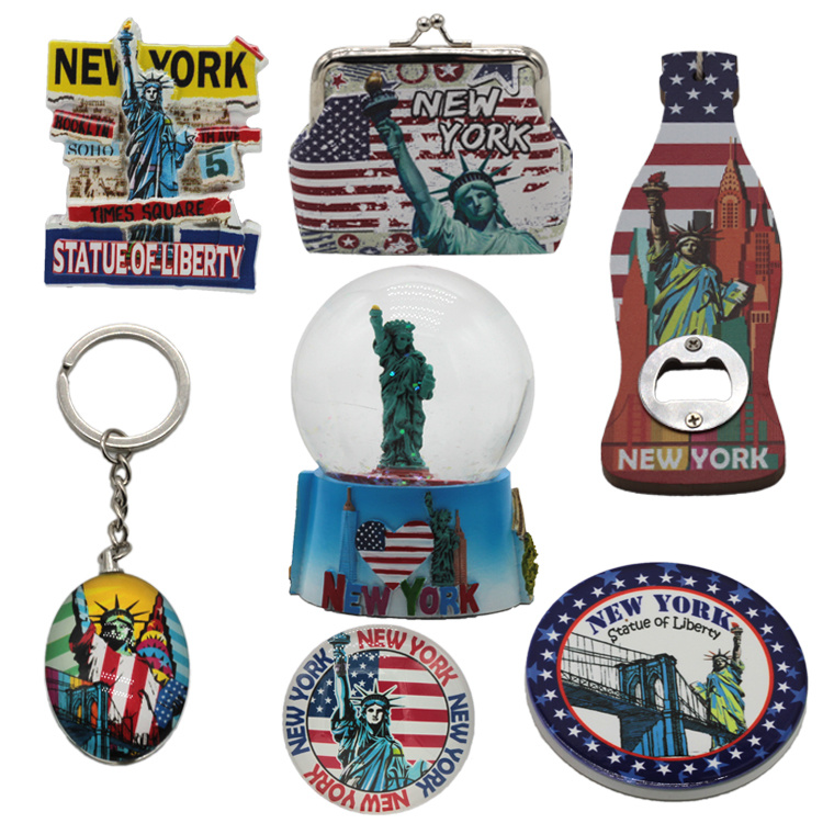 Wholesale Custom Resin Printing American 4th of July Decor Souvenir Gift Fridge Magnet