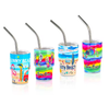 Custom Logo Whiskey Shot Glass Tumbler Stainless Steel 3oz Mini Tumbler With Straw