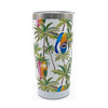 Custom Logo Design Printed Tourist Souvenir Stainless Steel Water Bottles Tropical Hawaii Summer Beach Palm Tree Tumbler
