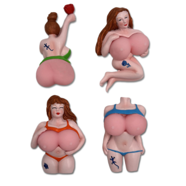 Customized Humor Funny Resin Silicone Refrigerator Magnet Sexy Boobs Fridge Magnet