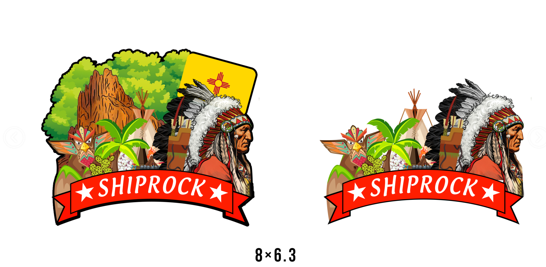 Factory Custom Logo MDF Wood Indian Shiprock USA New Mexico Souvenir Gifts Fridge Magnet