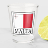 Custom Logo Decal Design Valletta Malta Souvenir Shot Glass