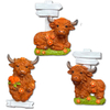 Customized Logo Hand Painted Scottish Scotland Souvenir Magnet Resin Highland Cow Fridge Magnet