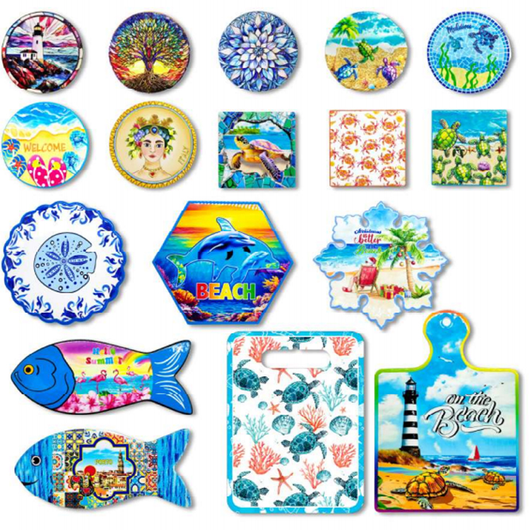 Customized Logo 3D UV Printed Vintage Table Drinks Decorative Mats Coaster Cute Ceramic Cat Coaster