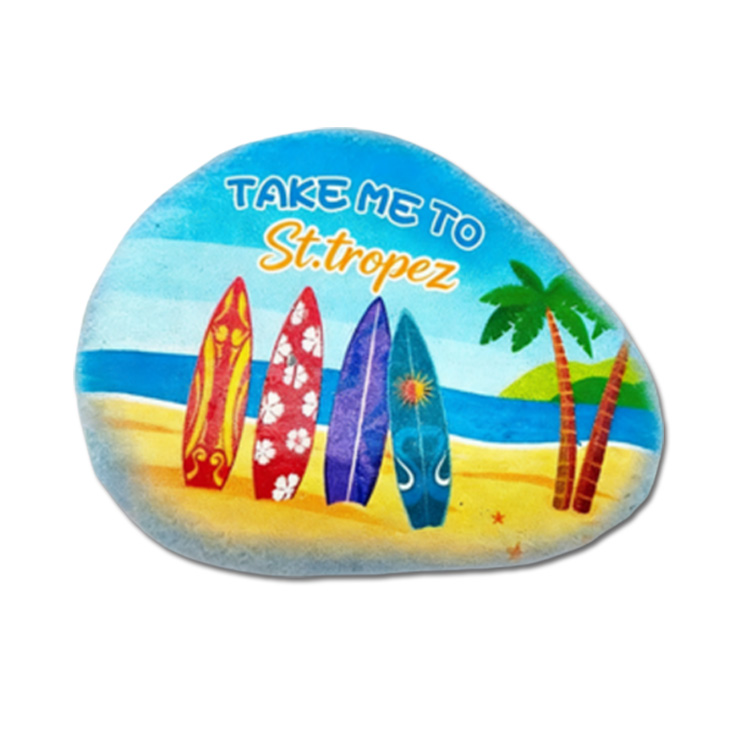 Customized Logo France Beach Surf Saint Tropez Resin Magnet St.Tropez Souvenir Fridge Magnet