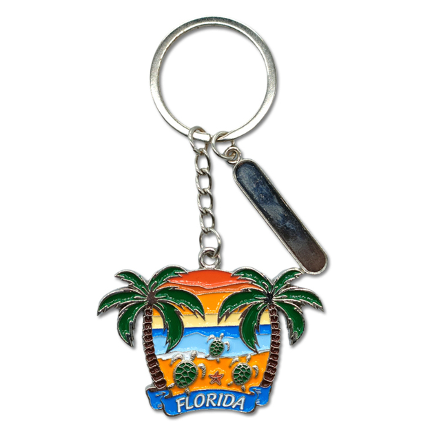 Custom Design London Gift Keyring Foil Metal London Souvenir Items Keychain