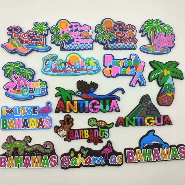 Caribbean Souvenir Rubber Magnet Stickers Antigua and Barbuda Souvenir PVC Fridge Magnet